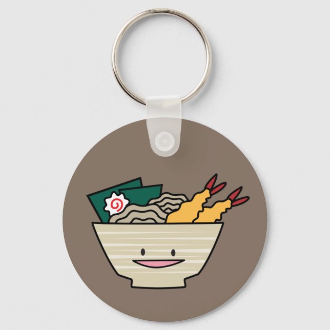 Tempura ramen bowl nori shrimp Japanese noodles Key Ring (Front)