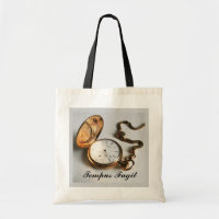 Tempus Fugit Antique Pocket Watch Tote