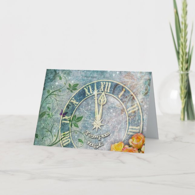 Tempus Fugit Holiday Card (Front)