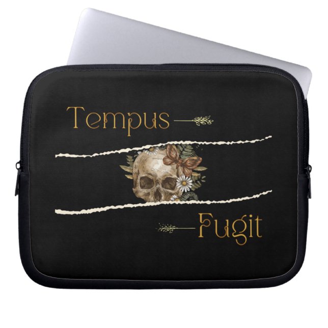 Tempus fugit laptop sleeve (Front)