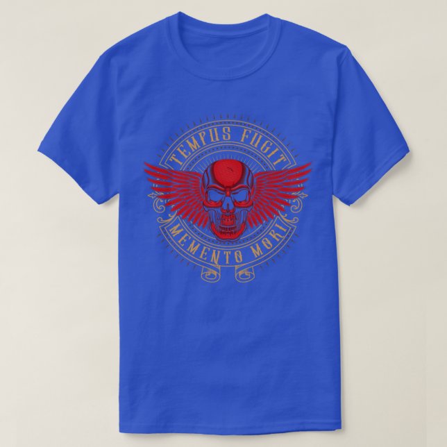Tempus Fugit Memento Mori Latin Phrase T-Shirt (Design Front)