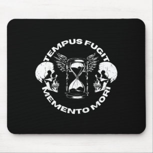 Tempus Fugit Memento Mori Skull Gothic Design Mouse Mat