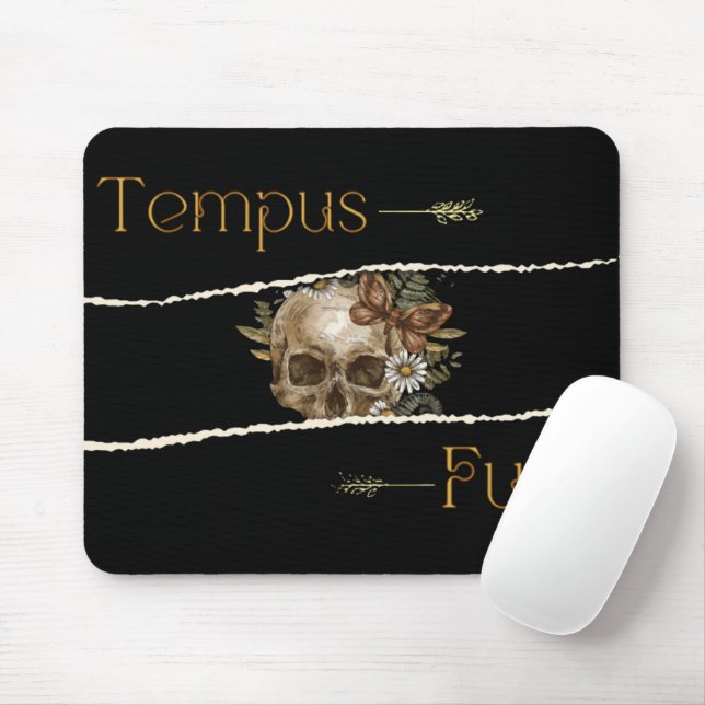 Tempus fugit mouse mat (With Mouse)