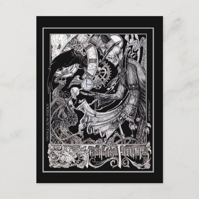 Tempus Fugit Postcard (Front)