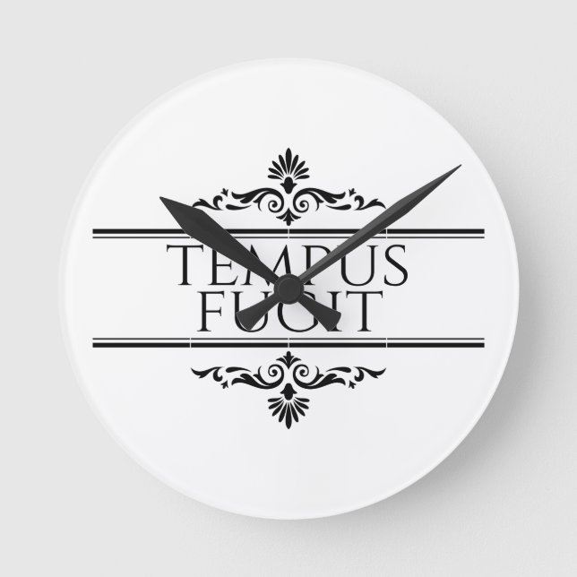 Tempus Fugit Round Clock (Front)