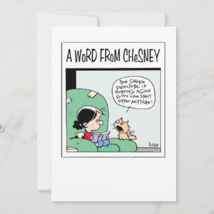 TEN CATS - A Word from Chesney Invitation