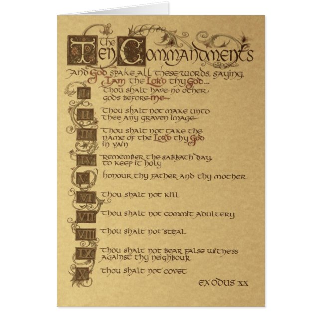 ten commandments (Front)