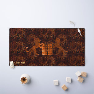 Ten Commandments and Lions Desk Mat