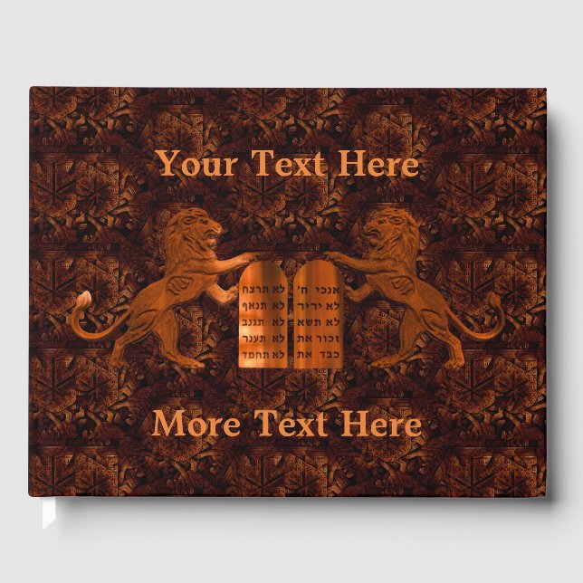 Ten Commandments and Lions Guest Book (Front)