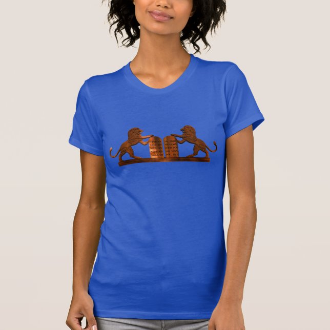 Ten Commandments and Lions T-Shirt (Front)