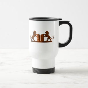 Ten Commandments and Lions Travel Mug