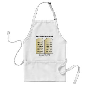 Ten commandments apron