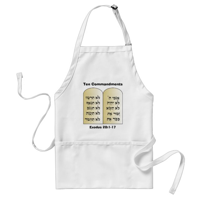 Ten commandments apron (Front)