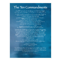 Ten Commandments Blue
