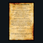 Ten Commandments Brown XL Poster<br><div class="desc">Just a larger version of my Ten  Commandments Poster.  I made it for a friend</div>