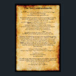Ten Commandments Brown XL Poster<br><div class="desc">Just a larger version of my Ten Commandments Poster. I made it for a friend</div>