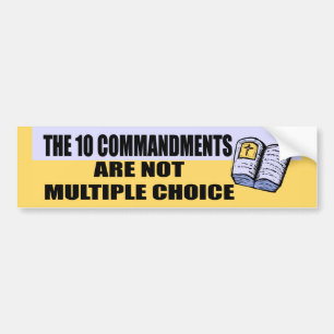 Ten Commandments Bumper Sticker