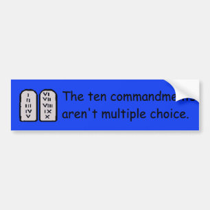 Ten Commandments Bumper Sticker