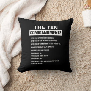 Ten Commandments Christian Religious Bible Verse Cushion