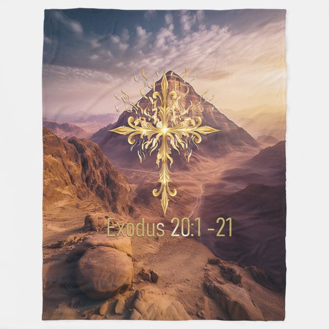 Ten Commandments Fleece Blanket (Front)