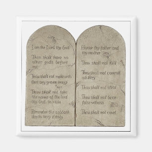 Ten Commandments in English Magnet