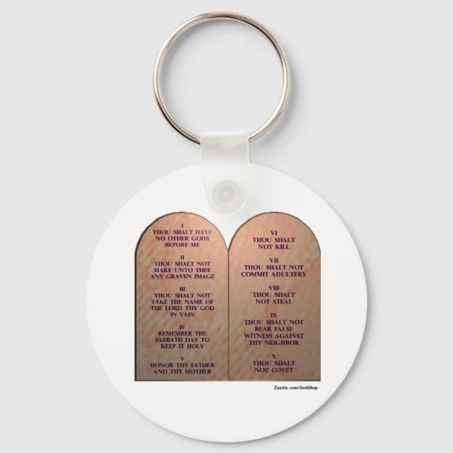 Ten Commandments Key Ring (Front)