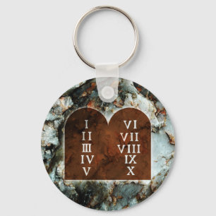 Ten Commandments Key Ring