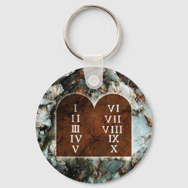 Ten Commandments Key Ring (Front)