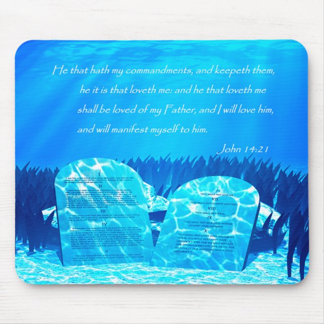 Ten Commandments Mouse Mat (Front)