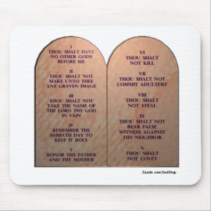 Ten Commandments Mouse Mat