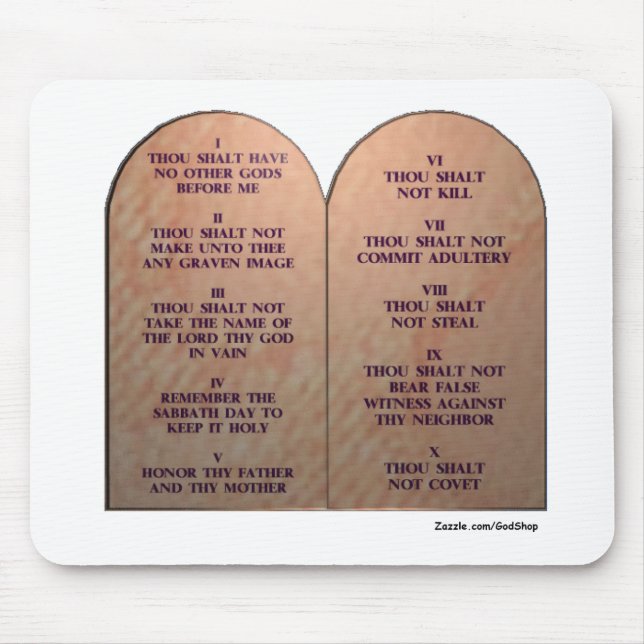 Ten Commandments Mouse Mat (Front)
