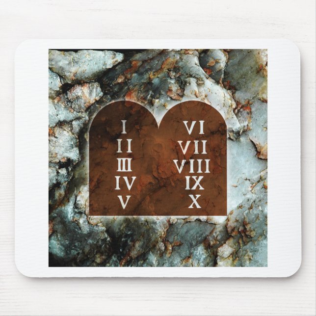 Ten Commandments Mouse Mat (Front)