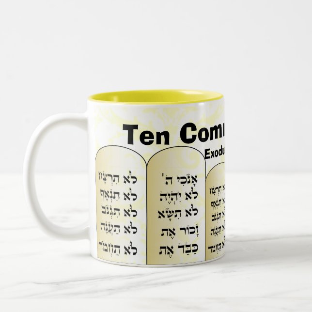 Ten commandments mug (Left)