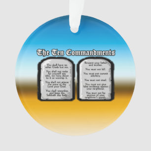 Ten Commandments of the Holy Bible, God's Law Ornament