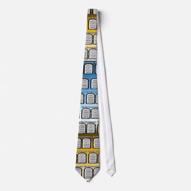Ten Commandments of the Holy Bible, God's Law Tie (Front)