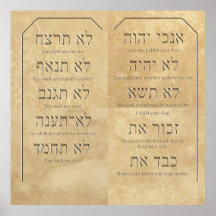 Ten Commandments on Travertine Tiles