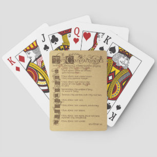 ten commandments playing cards