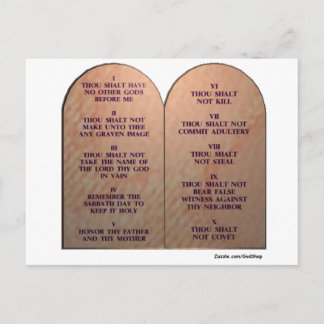 Ten Commandments Postcard