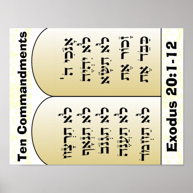 Ten commandments poster (Front)