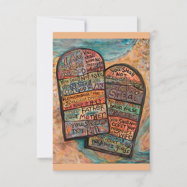Ten Commandments Prayer Card (Front)
