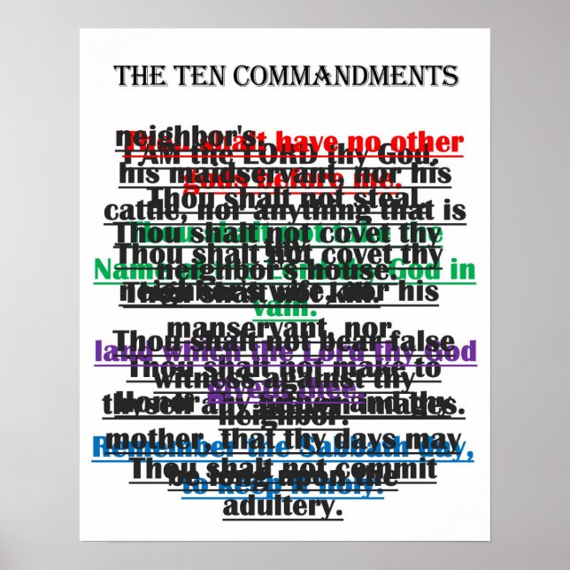 Ten Commandments Simultaneously Poster (Front)