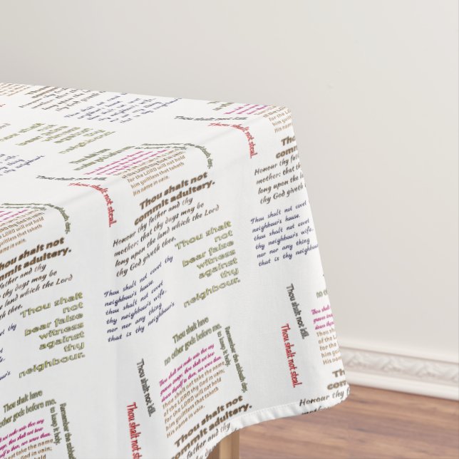 Ten Commandments Tablecloth (In Situ)