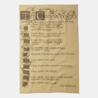 ten commandments tea towel