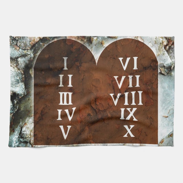 Ten Commandments Tea Towel (Horizontal)