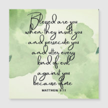 Ten Day Beatitudes Scripture Verse 5:11 Magnet