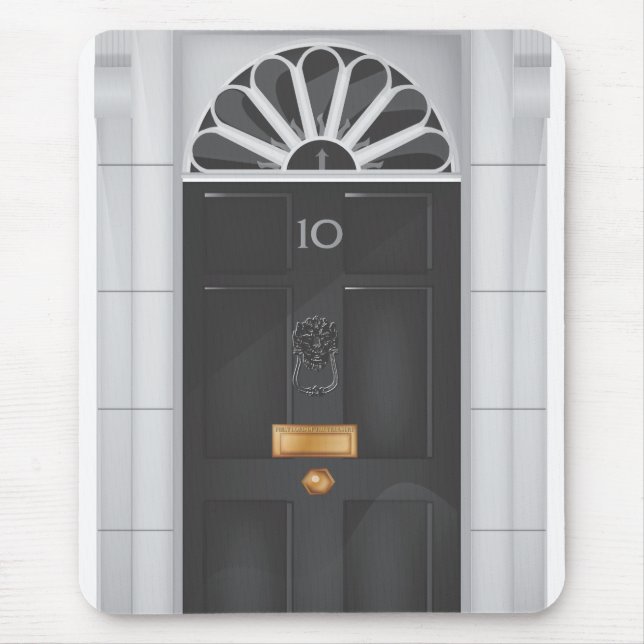 Ten Downing Street Door Mouse Mat (Front)