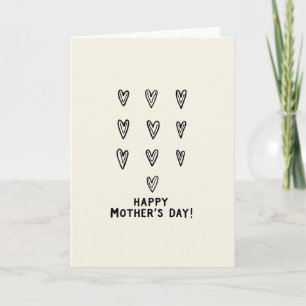 Ten Heart Mothers Day Art Card