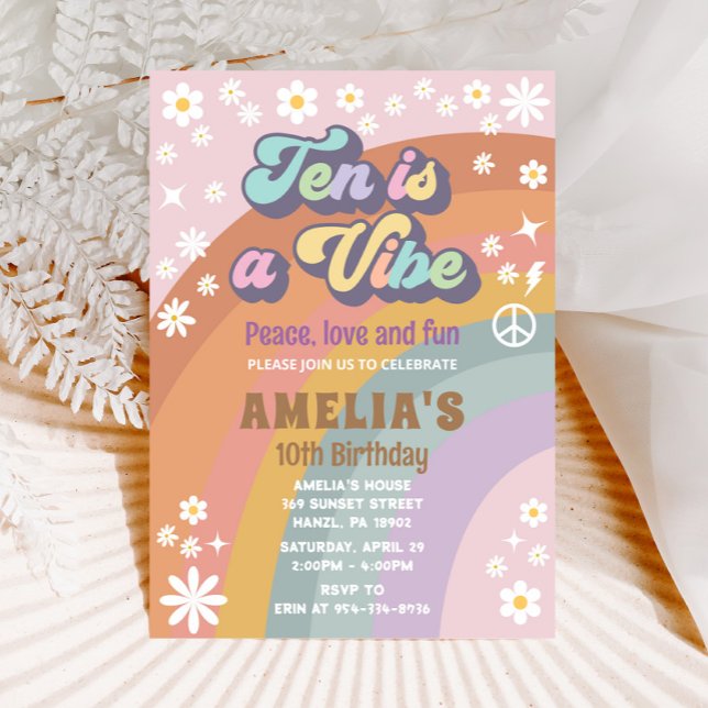 Ten is a vibe birthday invitation (Creator Uploaded)