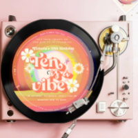 Ten is a Vibe Groovy Retro Vinyl Rainbow Daisy