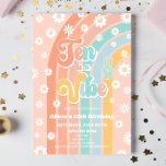 Ten Is A Vibe Rainbow Daisy 10th Birthday Party Invitation<br><div class="desc">This is a Ten Is A Vibe Rainbow & Daisies Groovy Retro 10th Birthday Party Invitation!</div>